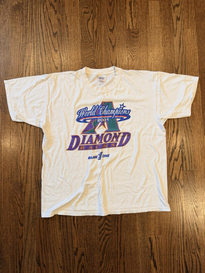 Vintage 2001 Arizona Diamondbacks Champions Tee XL | MLB Baseball Shirt