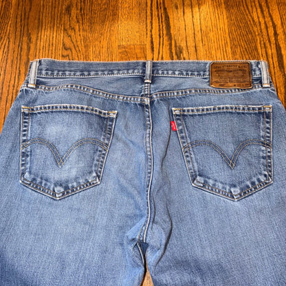 Levi's 505 Brooks Brothers Regular Fit Straight Leg Jeans 35x30 Blue Vintage
