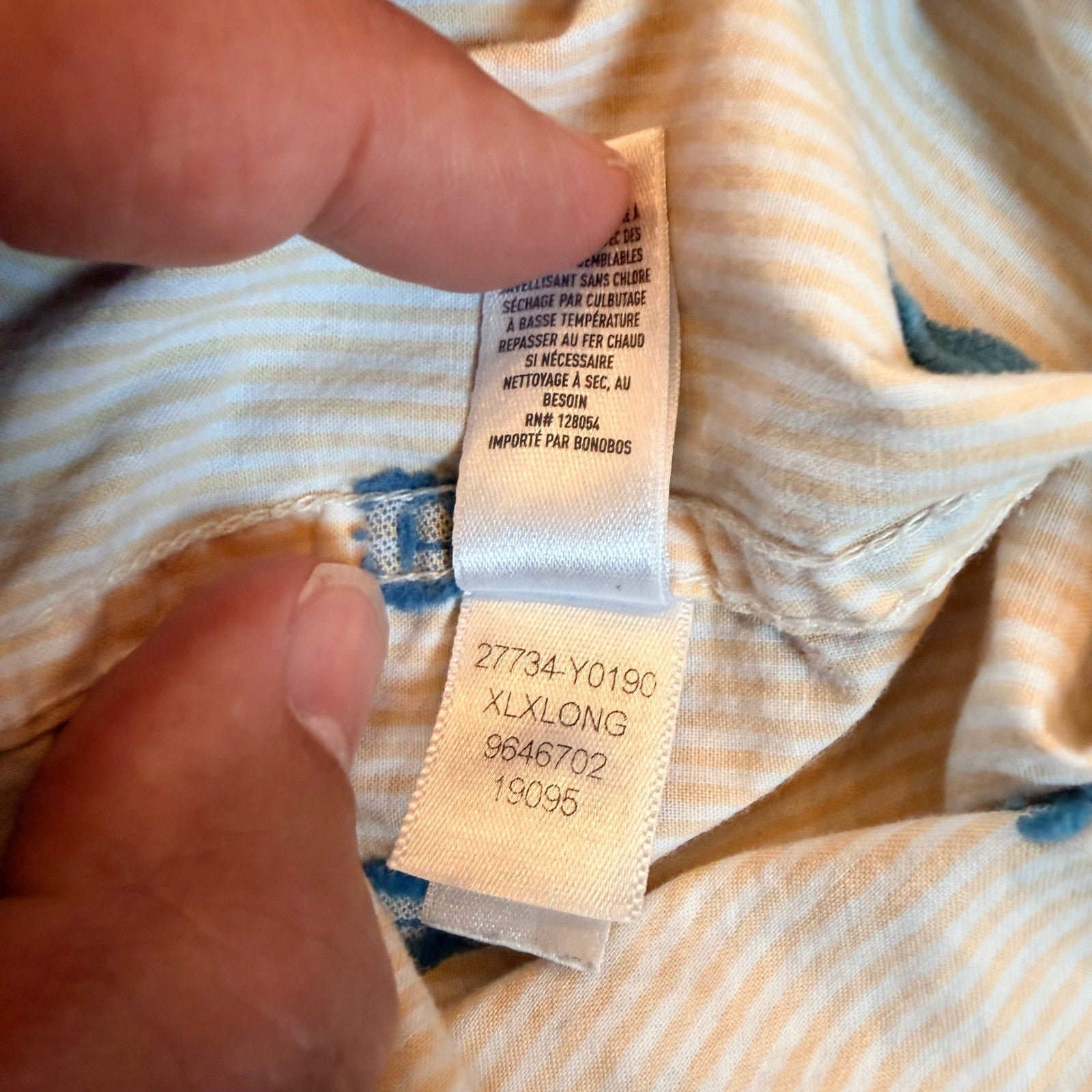 Bonobos Riviera Stretch Shirt Sailboat Embroidered XL Long Yellow Pinstripe AOP