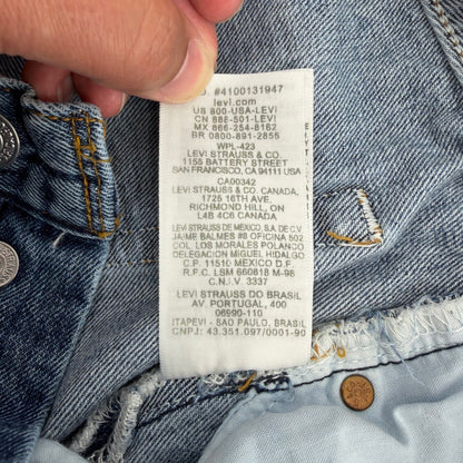 Levi's 501 Original Fit Straight Leg Button Fly Jeans 34x29 Blue Medium Wash