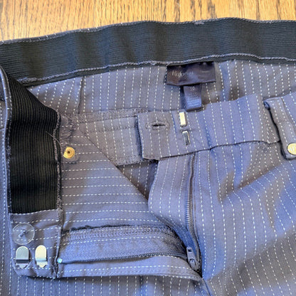 Rafaella Classic Pinstripe Dress Pants Comfort Waist Size 10 Navy Blue