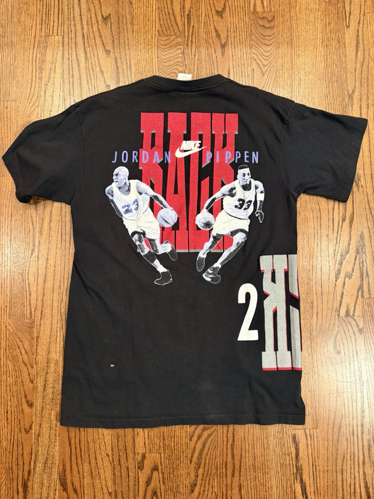 Vintage 90s Nike Jordan Pippen Back 2 Back T-Shirt XL | Single Stitch | Black