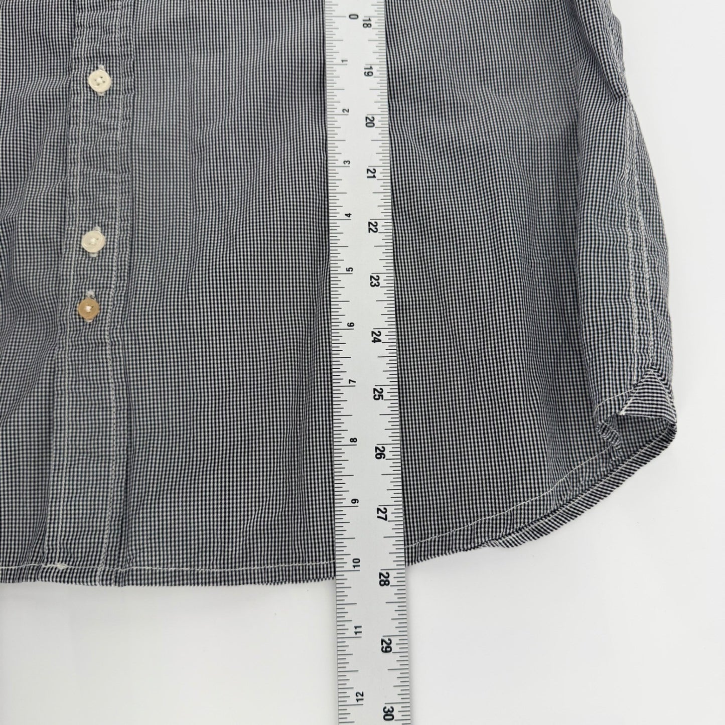 Scotch & Soda Micro Gingham Button Down Shirt Slim Fit Black White Large Mens