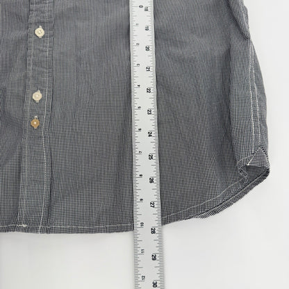 Scotch & Soda Micro Gingham Button Down Shirt Slim Fit Black White Large Mens