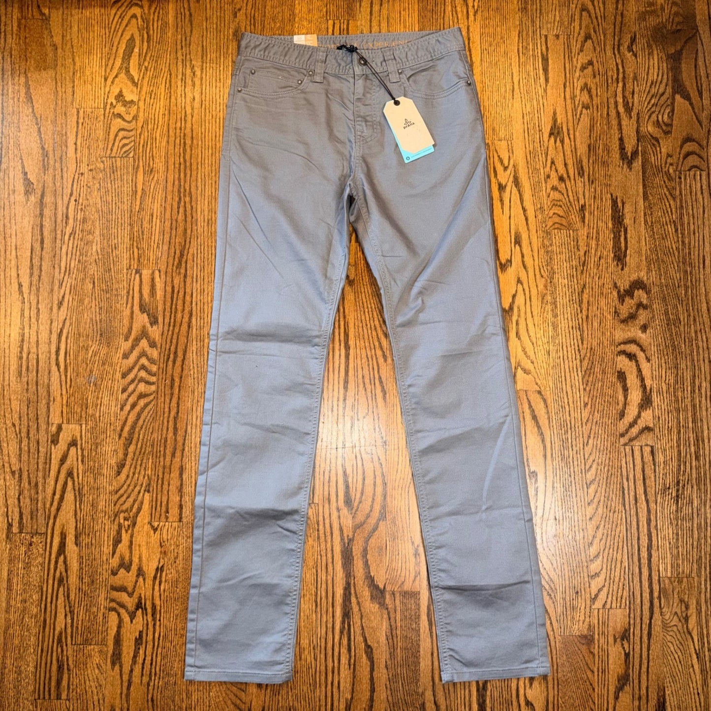 Prana Bridger Jean Slim Fit Organic Stretch Denim Pants 30x34 Gravel Grey NWT