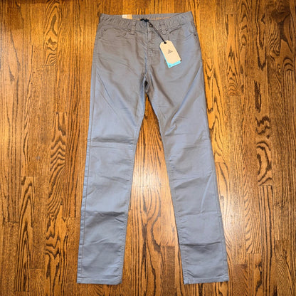Prana Bridger Jean Slim Fit Organic Stretch Denim Pants 30x34 Gravel Grey NWT