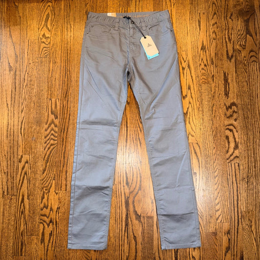 Prana Bridger Jean Slim Fit Organic Stretch Denim Pants 30x34 Gravel Grey NWT