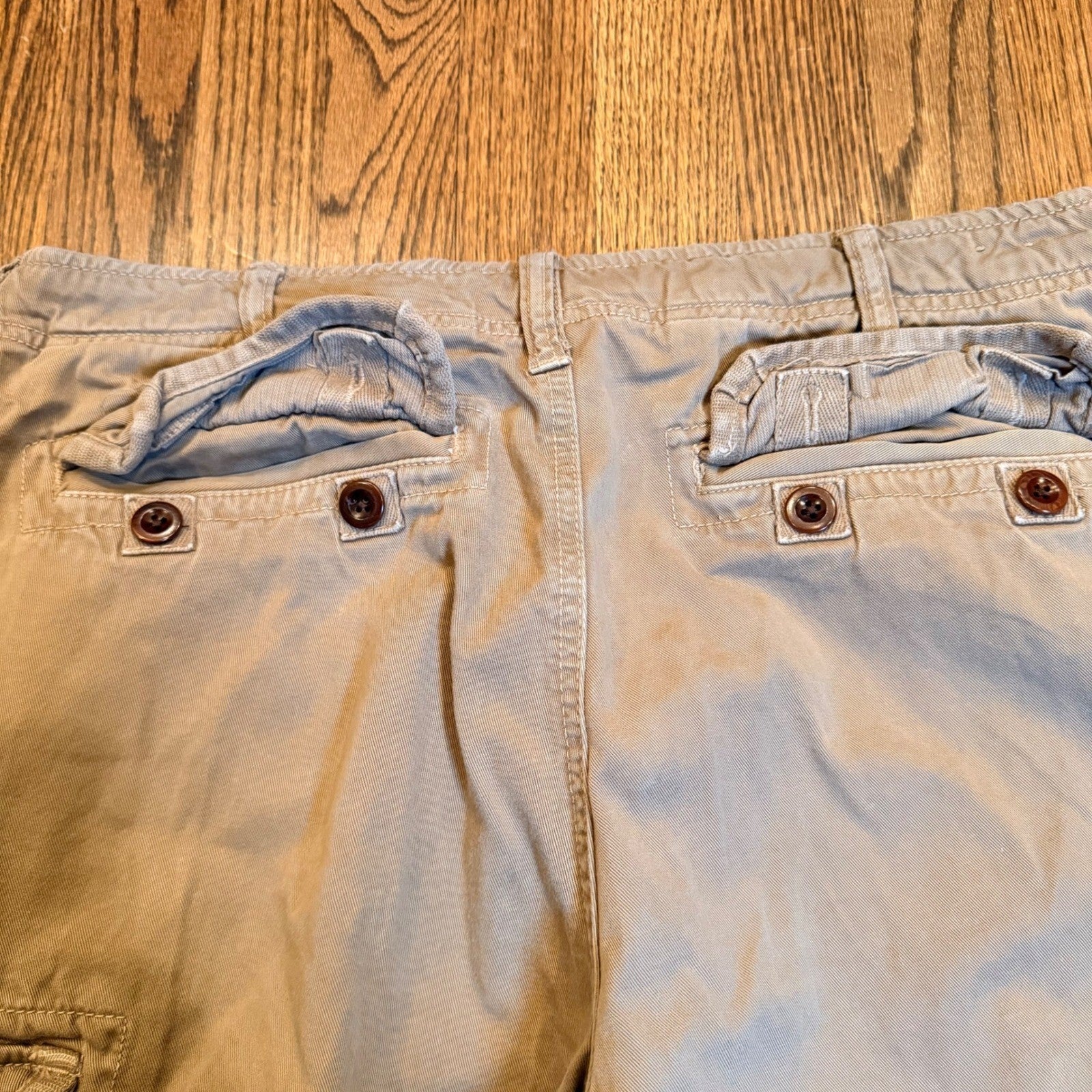J. Crew Broken-In Cargo Pants Khaki Tan Cotton Utility 34x30 80981