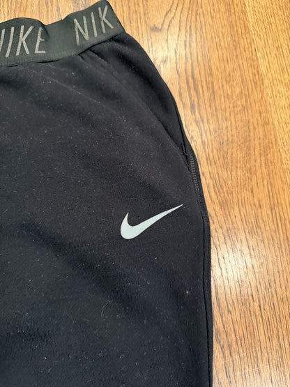 Nike Dri-Fit Fleece Sweatpants Black Joggers Size M – Good Condition