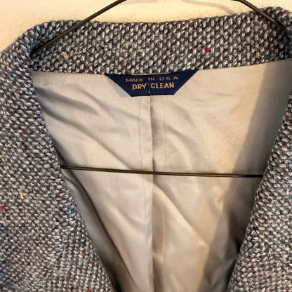 Pendleton Vintage 50s Wool Donegal Tweed Sport Coat Elbow Patches 52L Gray