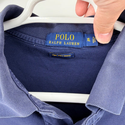 Polo Ralph Lauren Pima Soft Touch Polo Shirt Classic Fit XL Navy Blue Preppy