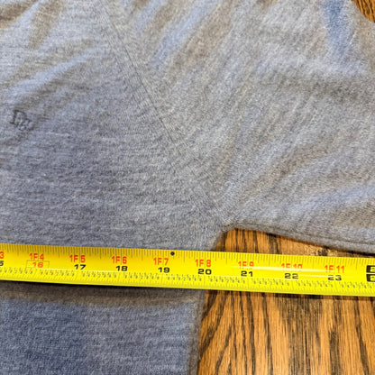 Christian Dior Monsieur Vintage 80s V-Neck Sweater Logo Orlon Large Gray