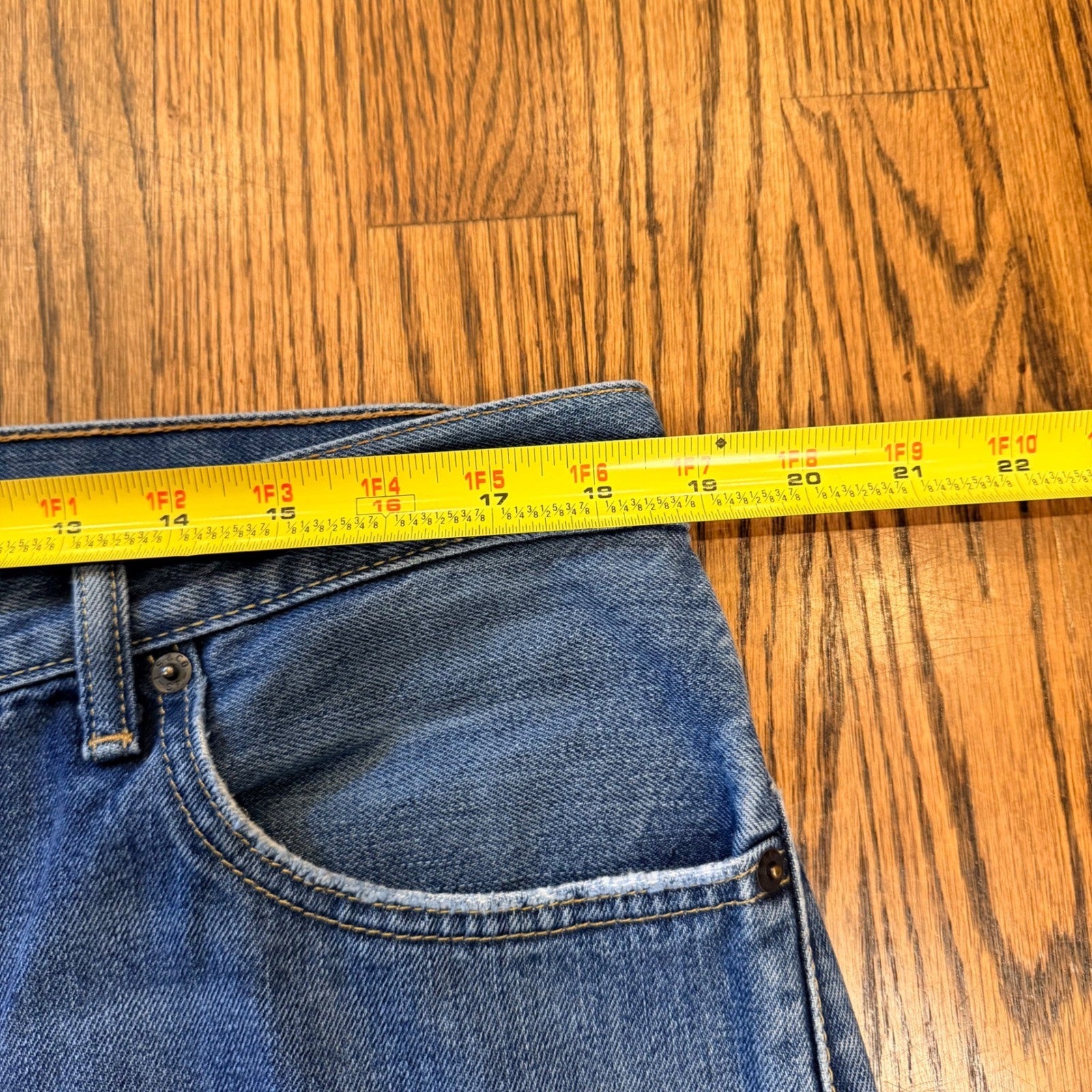 Levi's 505 Brooks Brothers Regular Fit Straight Leg Jeans 35x30 Blue Vintage