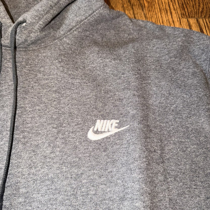 Nike Men's Club Charcoal Heather Fleece Pullover Hoodie BV2654-071 Size XXL