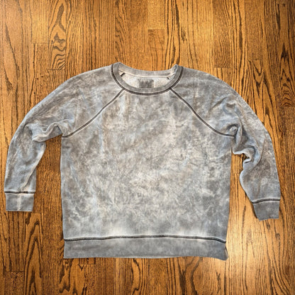 American Eagle Super Soft Jegging Fit Sweatshirt Gray Acid Washed Size M Boxy