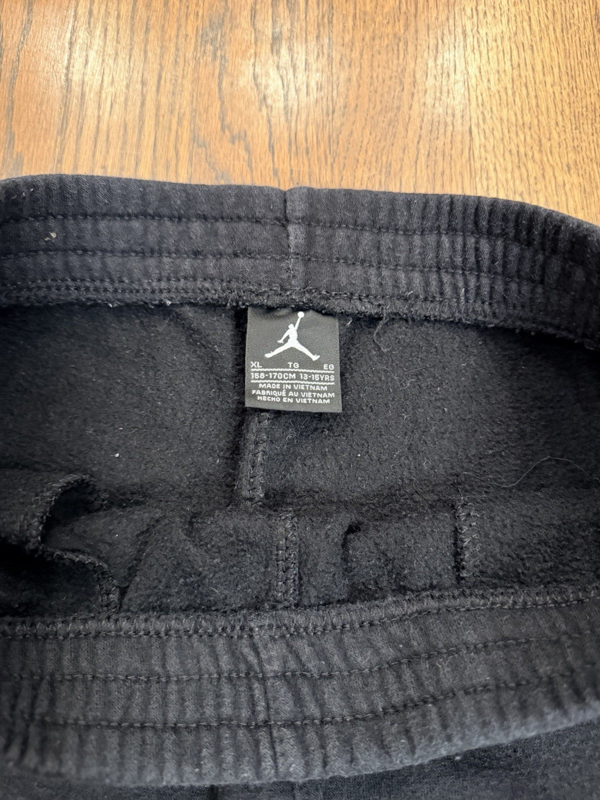Nike Air Jordan Joggers Youth Size XL Black Sweatpants Red Logo