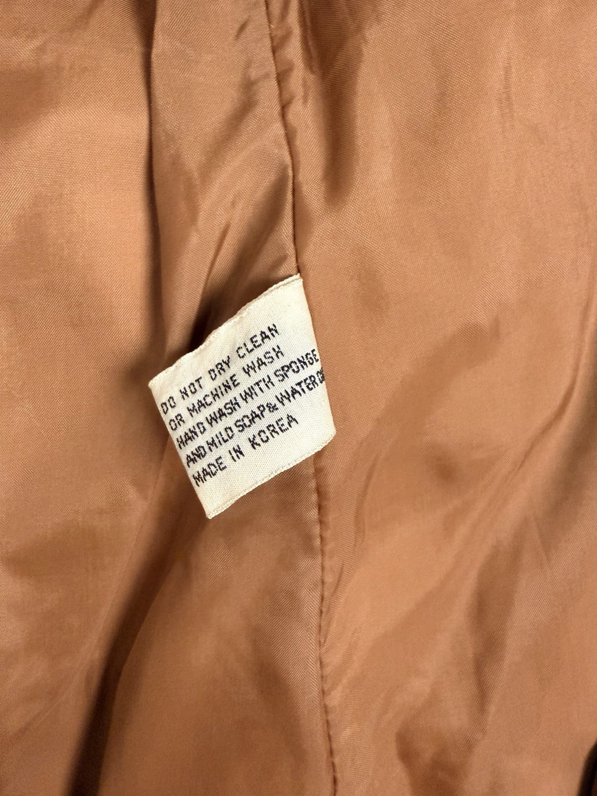 VTG Curly Top Polyvinyl Jacket Womens 11/12 Brown Belted Blazer 80s Urban Safari