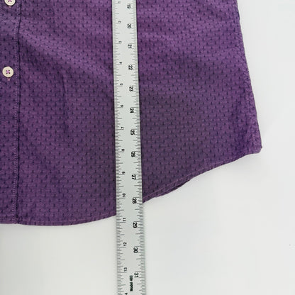 Original Penguin Heritage Slim Fit Shirt Purple Dobby Button Down 16 34/35 L