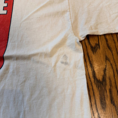 Gildan Don't Gamble With Safety Graphic T-Shirt XL White Short Sleeve