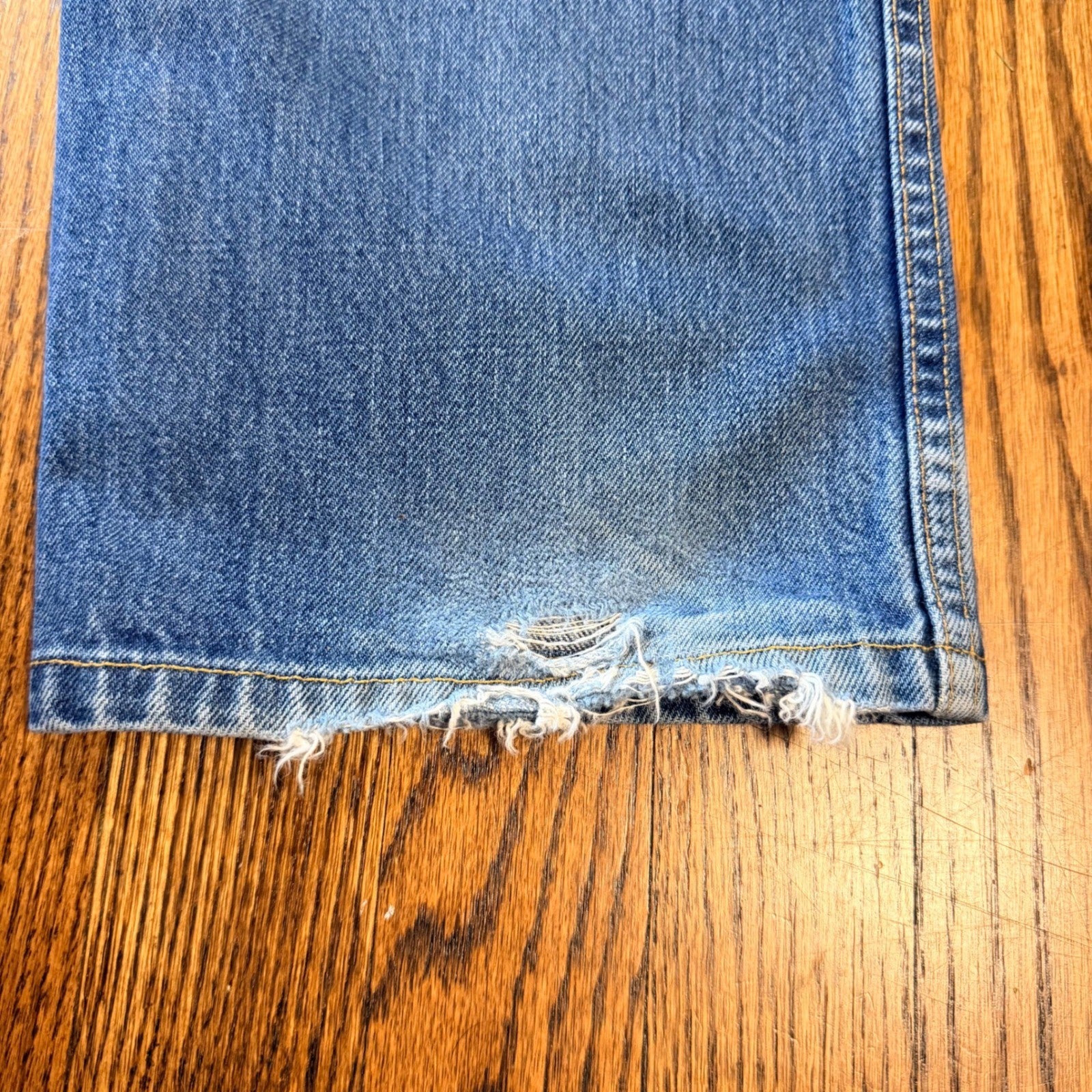 Levi's 505 Brooks Brothers Regular Fit Straight Leg Jeans 35x30 Blue Vintage