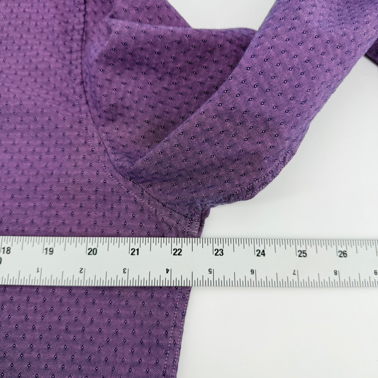 Original Penguin Heritage Slim Fit Shirt Purple Dobby Button Down 16 34/35 L