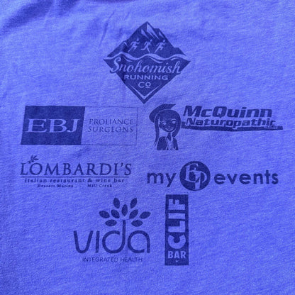 Snohomish Running Co Womens Run Graphic T-Shirt Purple S Soft Cotton Lightweight
