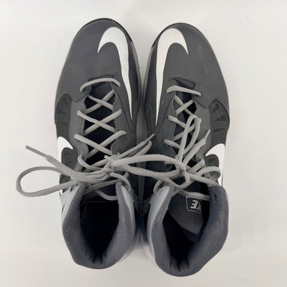 Nike Prime Hype DF Basketball Shoes High Top Athletic Sneakers 12 Grey White