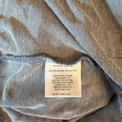 Linksoul Tempus Fugit Golf Polo Shirt Blue Heather Performance Mens Size M