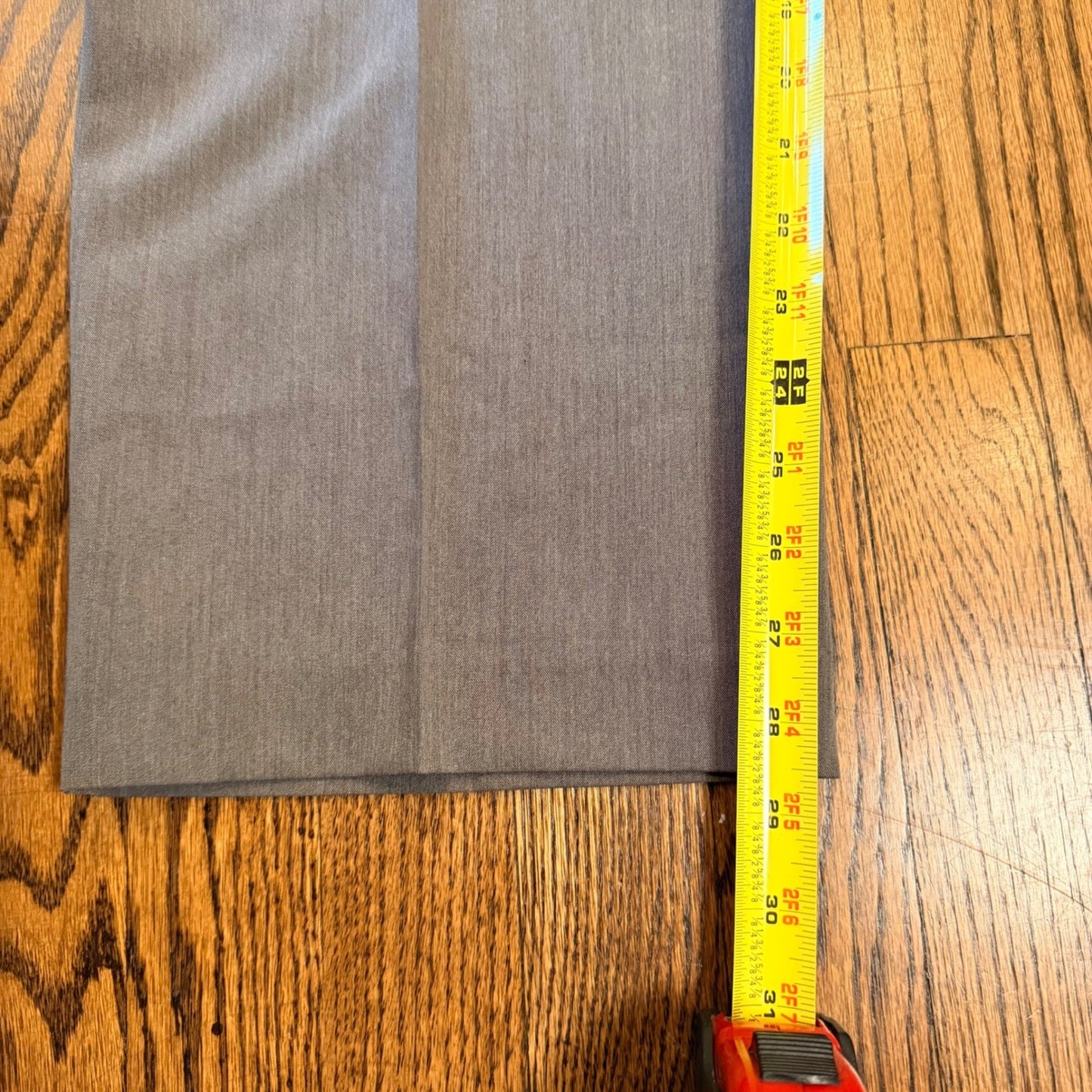 Savane Complete Comfort 4-Way Stretch Dress Pants 38x29 Grey Straight Fit