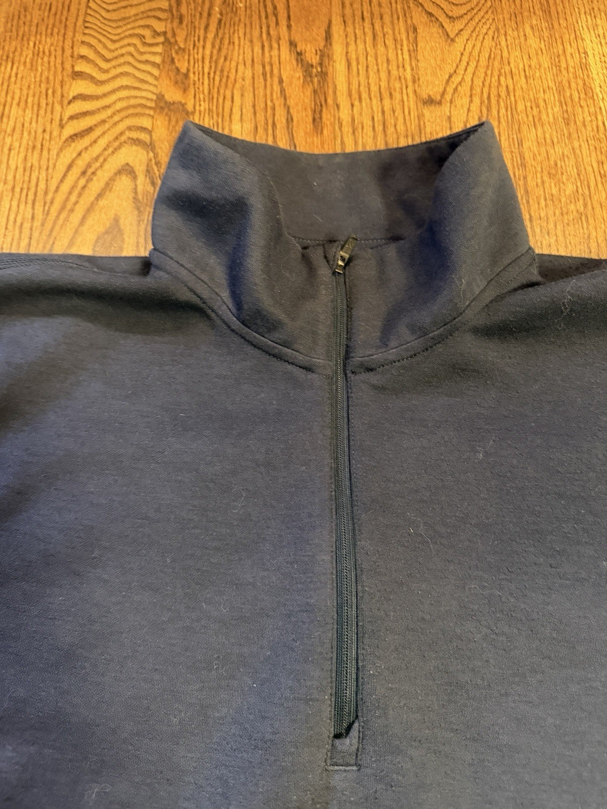 The North Face Mens XL Navy Blue 1/4 Zip Mock Neck Pullover Active Top jacket
