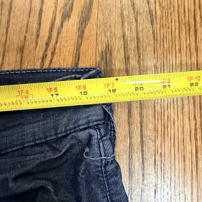 True Religion Ricky Relaxed Straight Cord Pants 36 Blue Horseshoe Flap Pocket