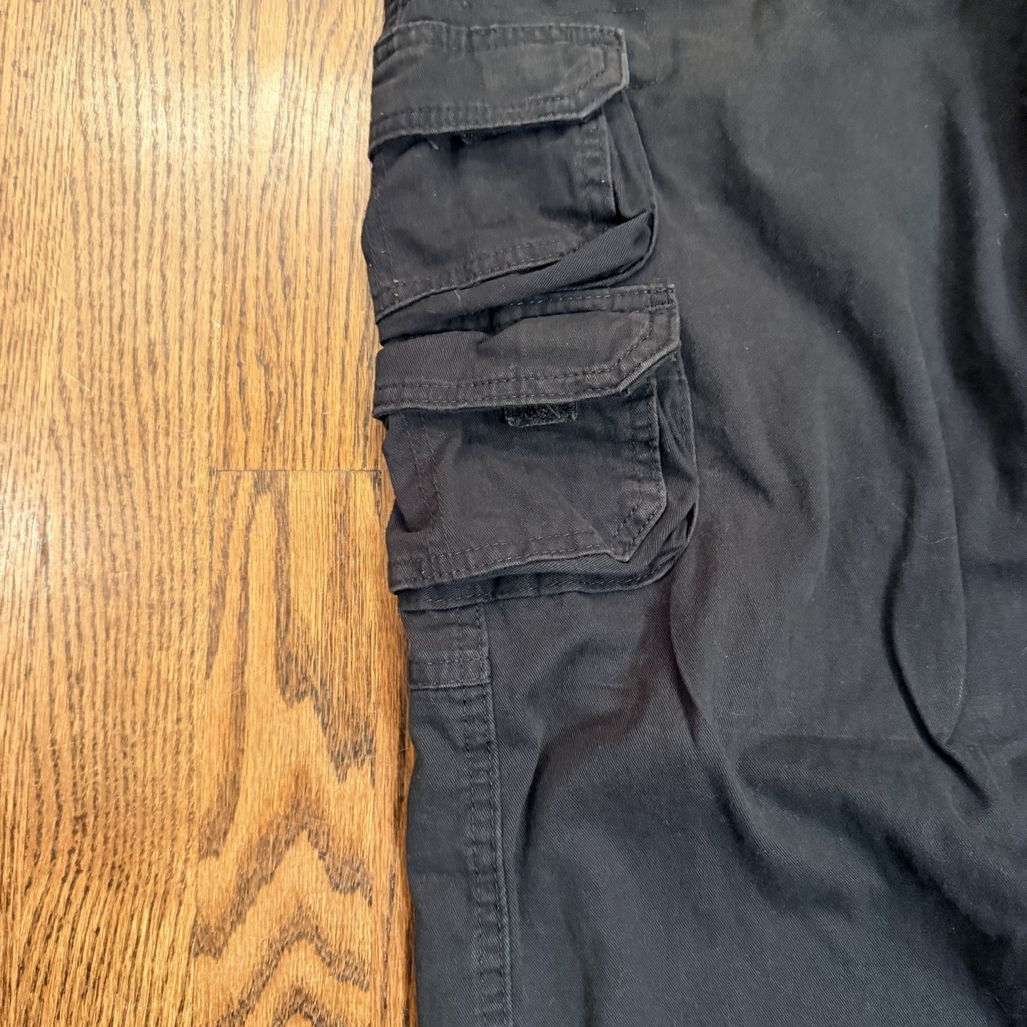 Wrangler Men's Stretch Taper Leg Regular Fit Cargo Pant Blackk 38x32