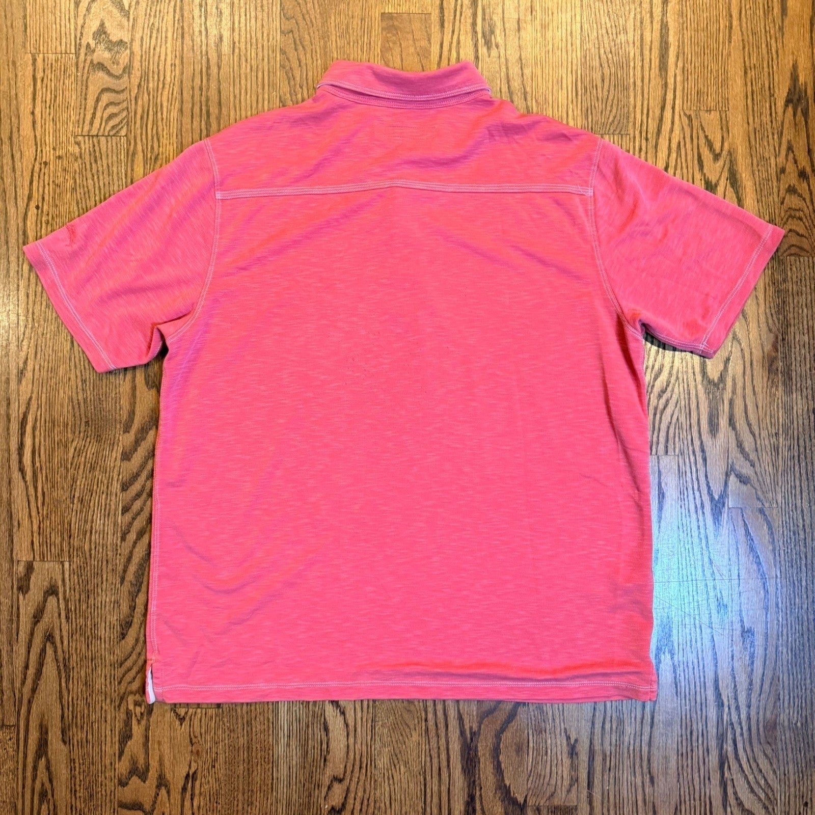 Tommy Bahama Emfielder Polo Shirt Short Sleeve Coral Pink Large TB214081R