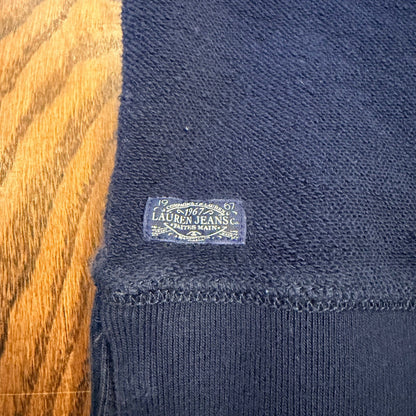 Lauren Jeans Co Ralph Lauren Shoulder Zip Sweatshirt L Navy Blue