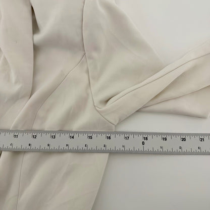 NBD Bell Sleeve Blazer Dress White Shawl Lapel Tailored Mini Size S White