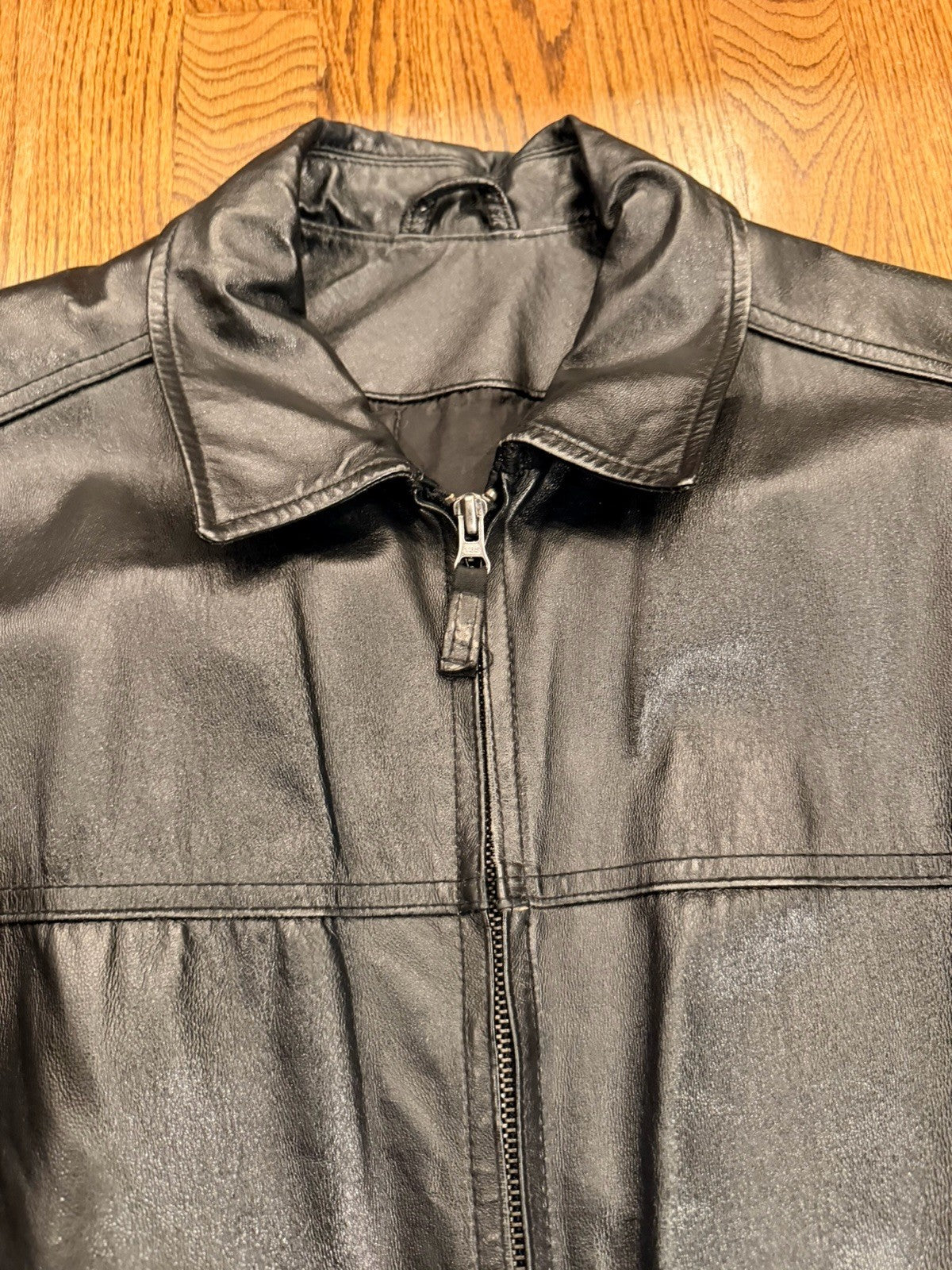 Men's Knightsbridge Leather Bomber Jacket Color Black Medium Genuine Leather