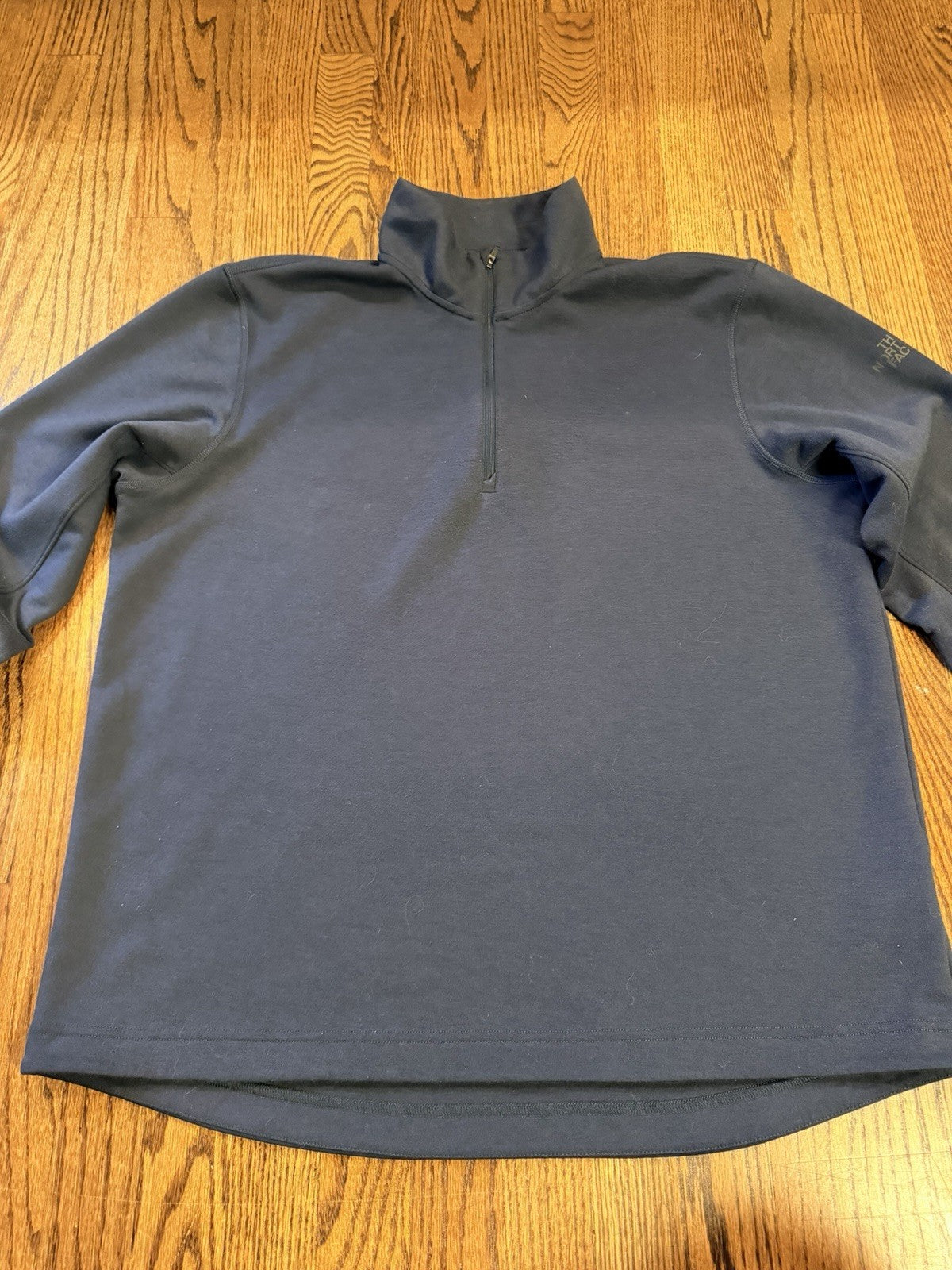The North Face Mens XL Navy Blue 1/4 Zip Mock Neck Pullover Active Top jacket
