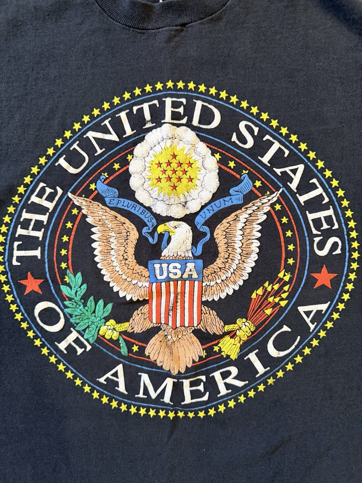 Vintage USA Seal Graphic Tee Single Stitch Made in USA XL 90s Bald Eagle Shirt