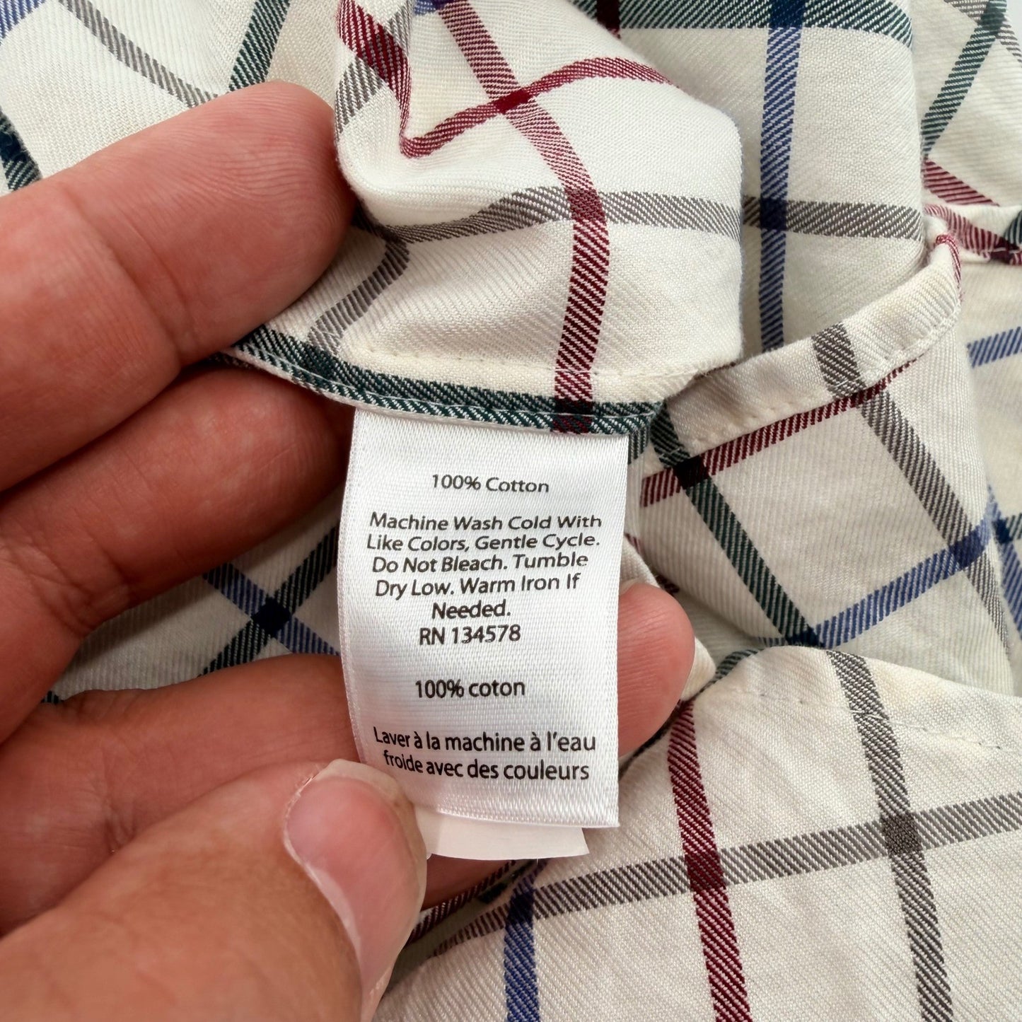 Vineyard Vines Murray Shirt Classic Fit Tattersall Plaid Button Down M White