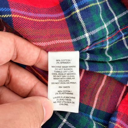 Vineyard Vines Plaid Button Down Shirt Red Green Holiday Tartan Large L