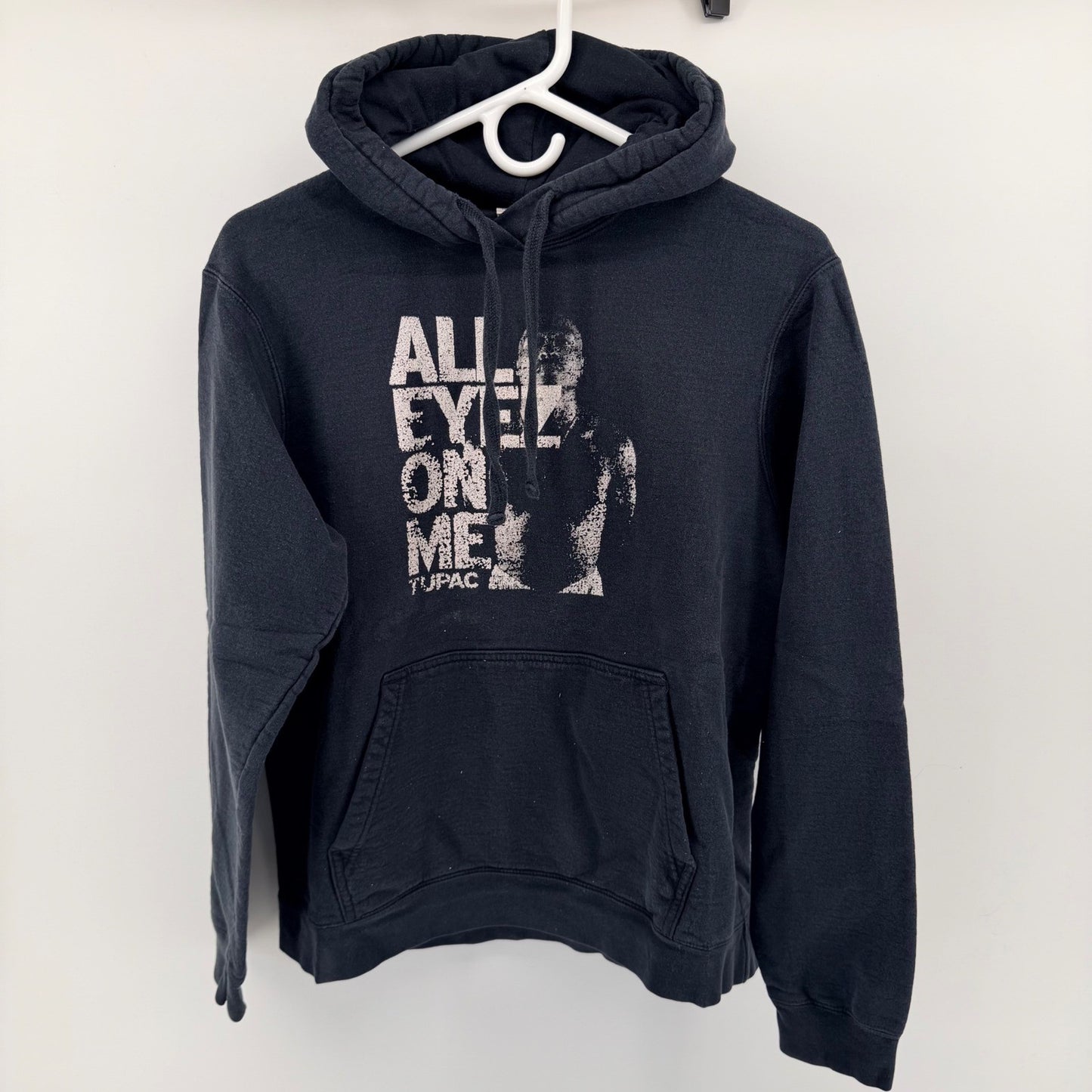 Port & Company Tupac All Eyez On Me Graphic Hoodie Rap Hip Hop Black M