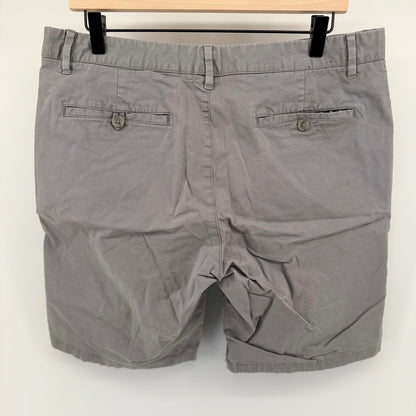 Bonobos Washed Chino Shorts 9 Inch Inseam Casual Preppy Cotton 33 Grey