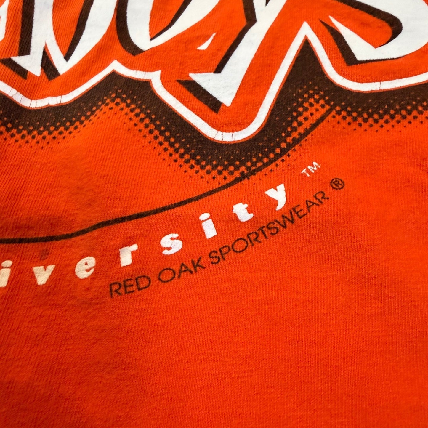 Red Oak Oklahoma State Cowboys OSU T-Shirt Graphic Tee Size M Orange