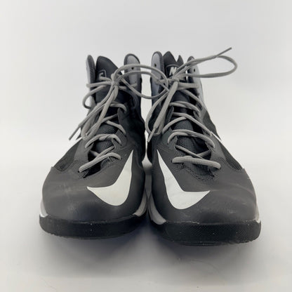 Nike Prime Hype DF Basketball Shoes High Top Athletic Sneakers 12 Grey White