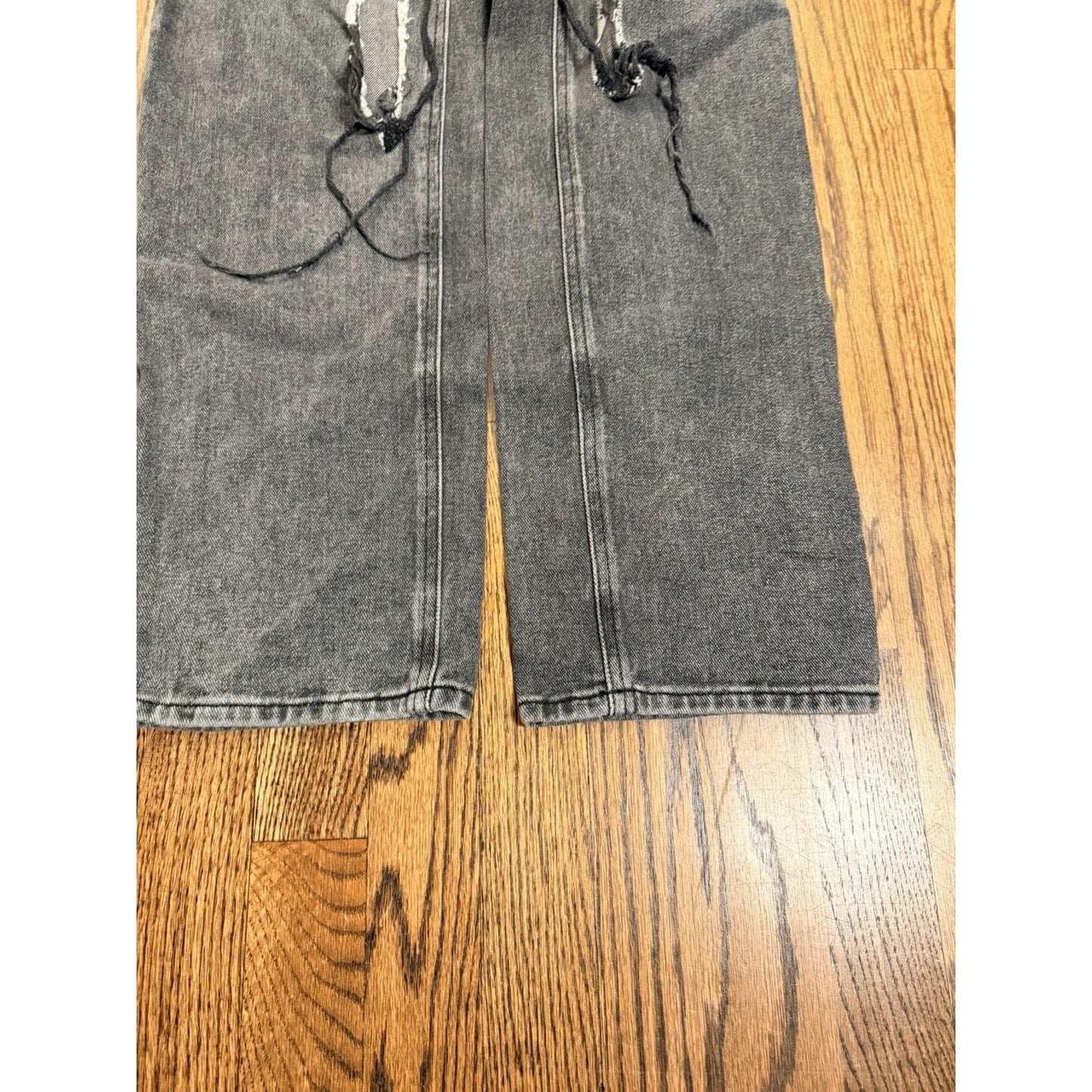 PacSun 90's Boyfriend Distressed High Rise Jeans 23 Washed Black Grey