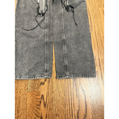 PacSun 90's Boyfriend Distressed High Rise Jeans 23 Washed Black Grey