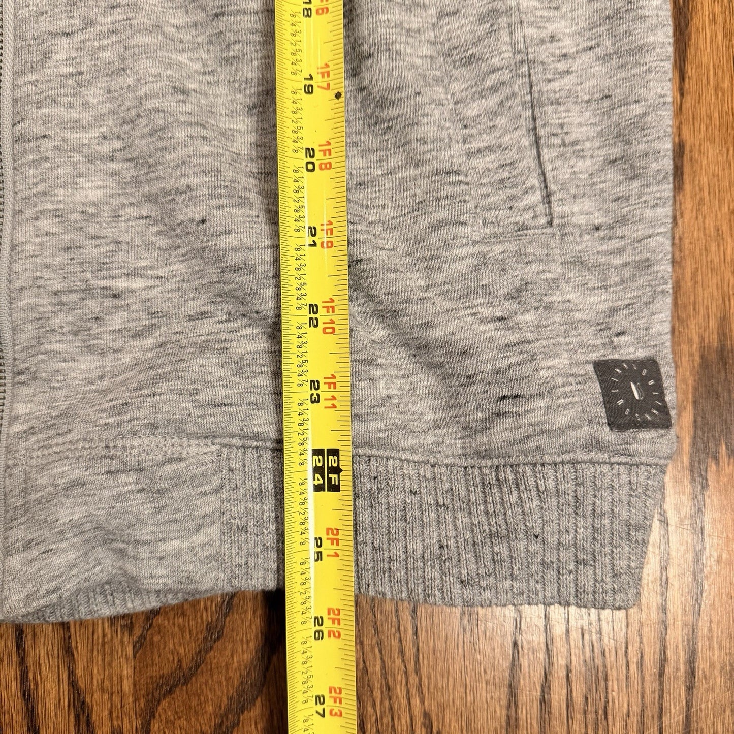Linksoul Men’s Medium Full Zip Knit Sweater Jacket Heather Gray Golf Casual