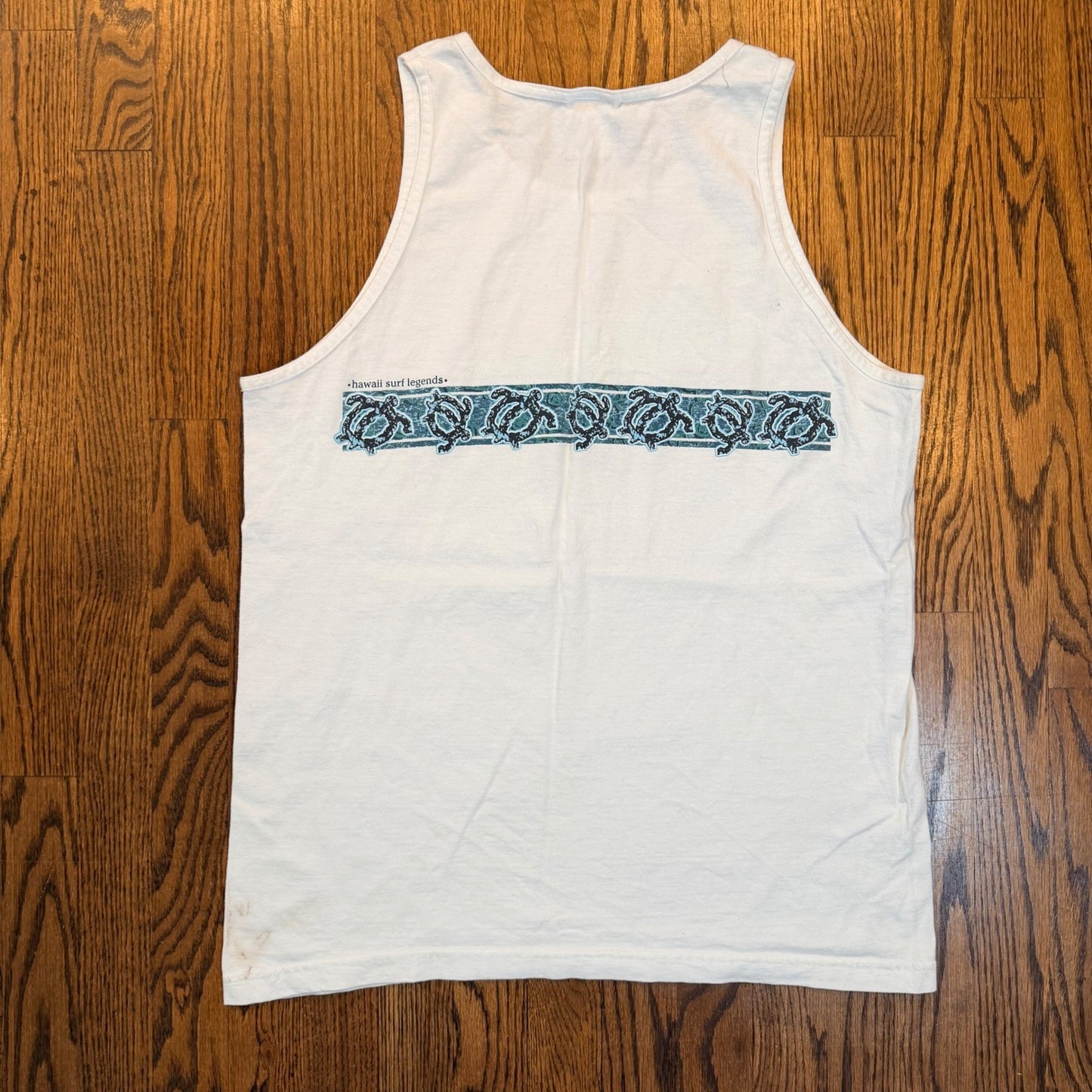Alstyle Hawaii Surf Legends Tank Top Sea Turtle Graphic Size L White