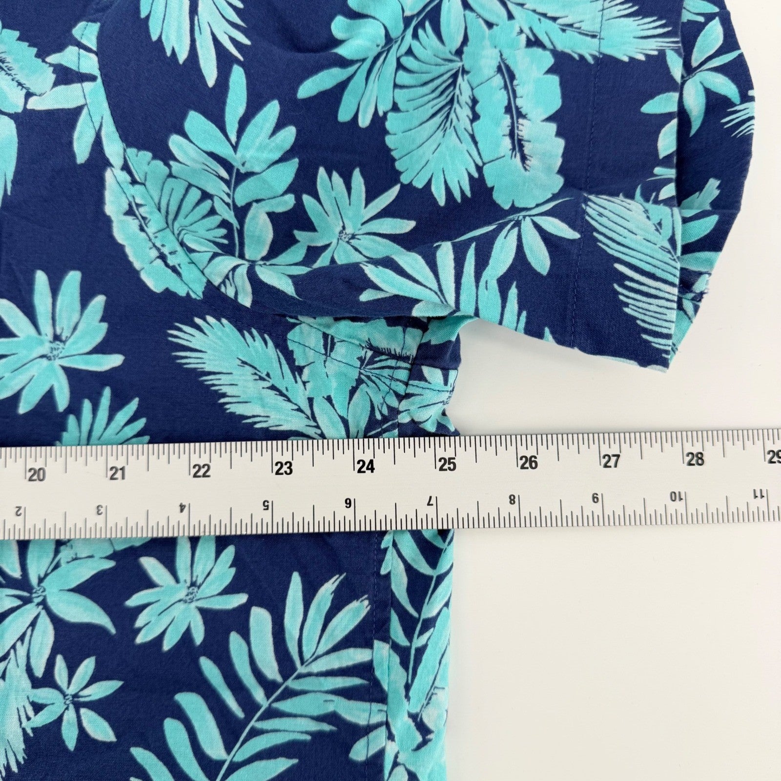 Vineyard Vines Slim Fit Murray Shirt Tropical Floral SS Button Down XL Blue Teal