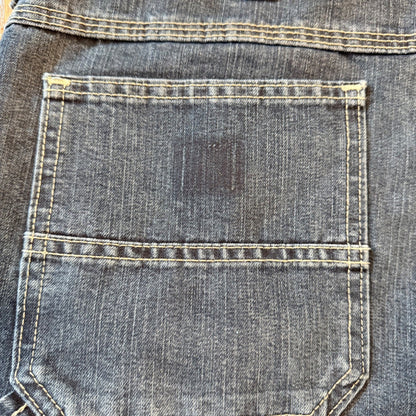 Lee Dungarees Carpenter Denim Shorts Utility Hammer Loop 34 Blue Baggy Y2K